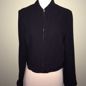 CK by Calvin Klein crop blk jacket