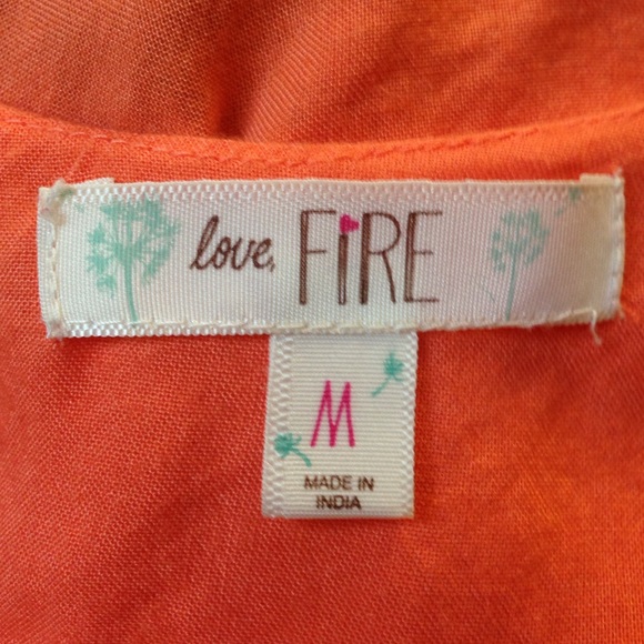 Orange beaded strap tank top - Picture 4 of 4