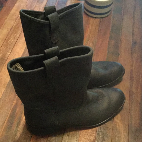 Ralph Lauren black leather ankle boots