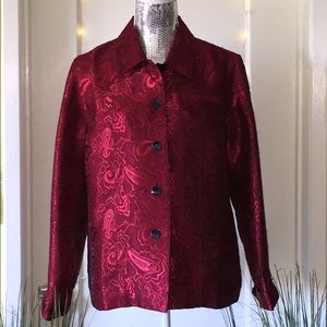 Ruby red paisley jacket
