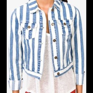 Stripe denim jacket