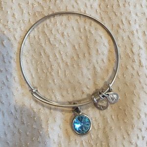Alex and Ani March birthstone bangle charm