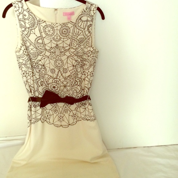 Lilly Pulitzer Black/White Dress with Belt