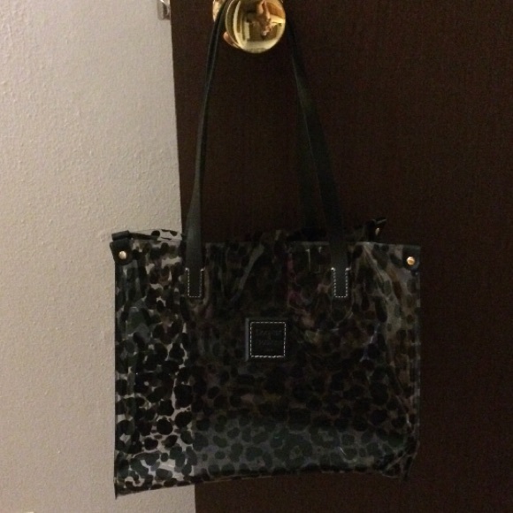 DOONY & BOURKE authentic cheetah print clear tote