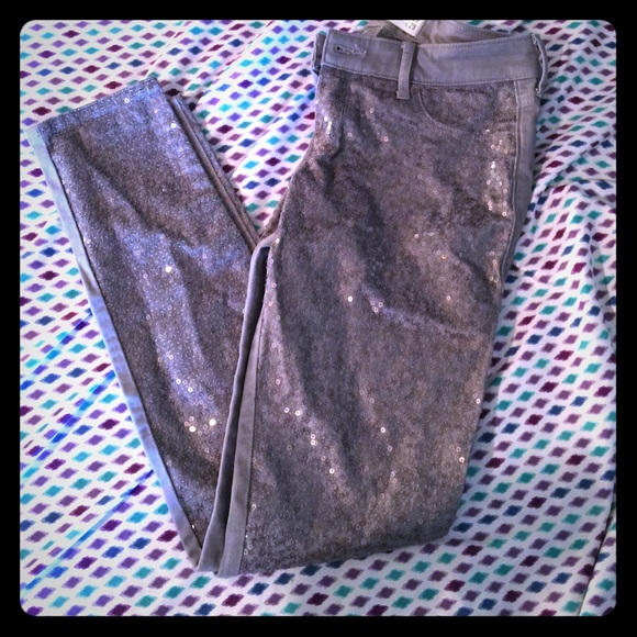 NWOT sequin skinny leg jeans
