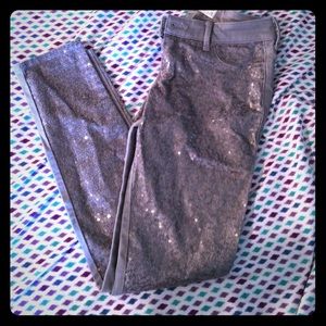 NWOT sequin skinny leg jeans