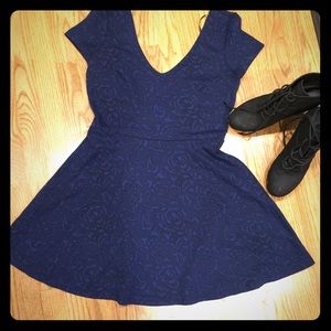 Skater dress navy blue