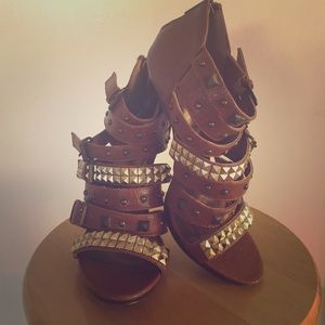 Studded Strappy Heels