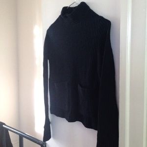 Zara Mock Neck Cropped Sweater