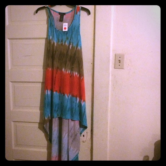 High low tie dye maxi dress