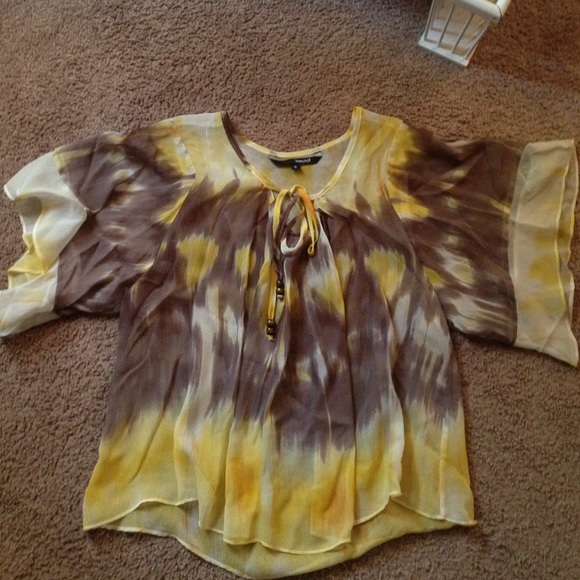 Purple and yellow Liquid top - Picture 1 of 4