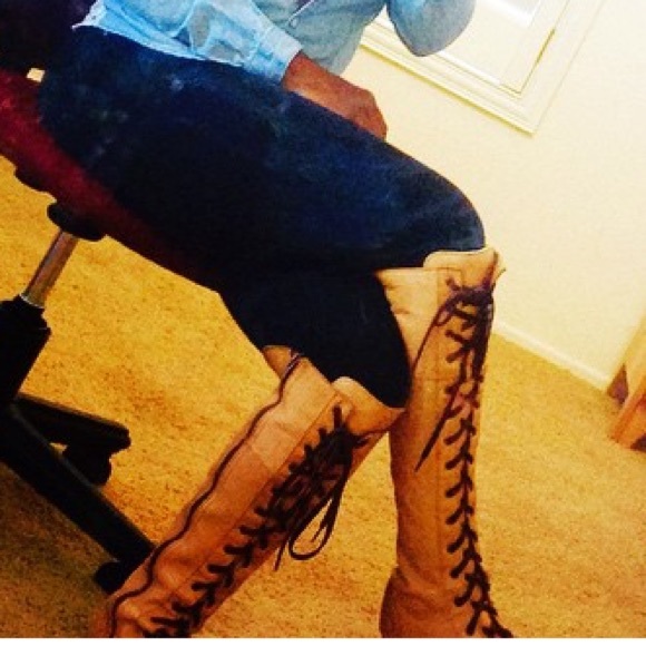 Really cute lace up leather boots