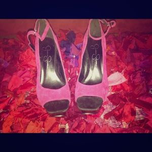 Jessica Simpson Peep toe strapped heels