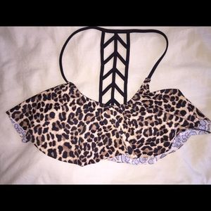 Leopard bathing suit top