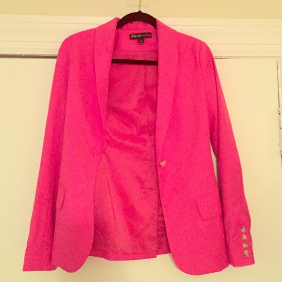 NWOT ELIZABETH AND JAMES HOT PINK BLAZER