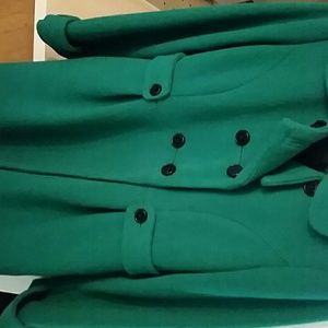 Green peacoat