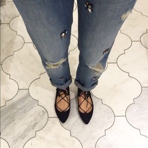 😍Zara embellished jeans