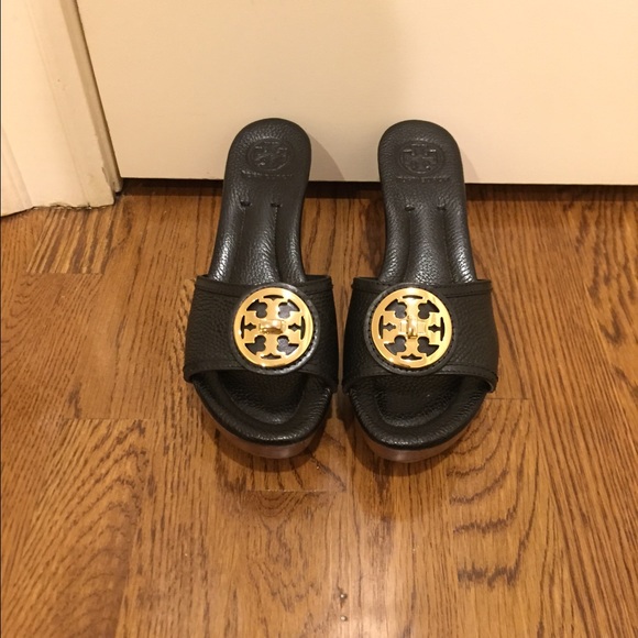 Tory Burch Patti Slide Wedges in Black