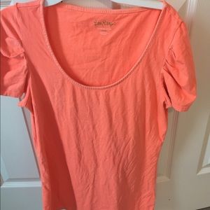 Peach Lilly Pulitzer scoop neck top