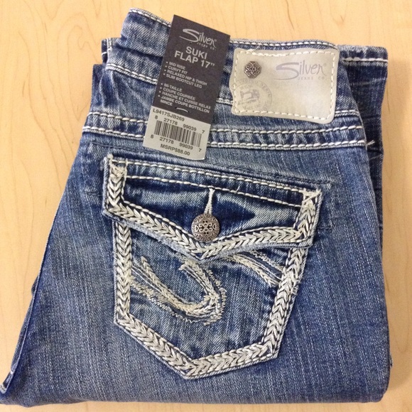 Silver Jean Co. Indigo Suki Flap Pocket Bootcut