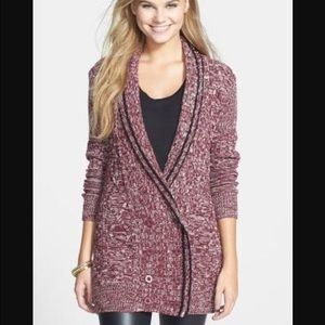 *BLUE* Volcom Stone tunic button up sweater