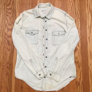 Light blue button up