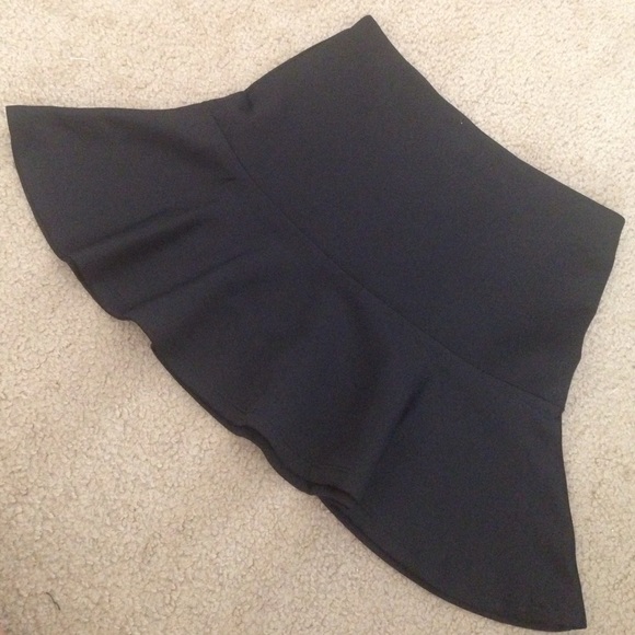 Black mermaid fit and flare skirt