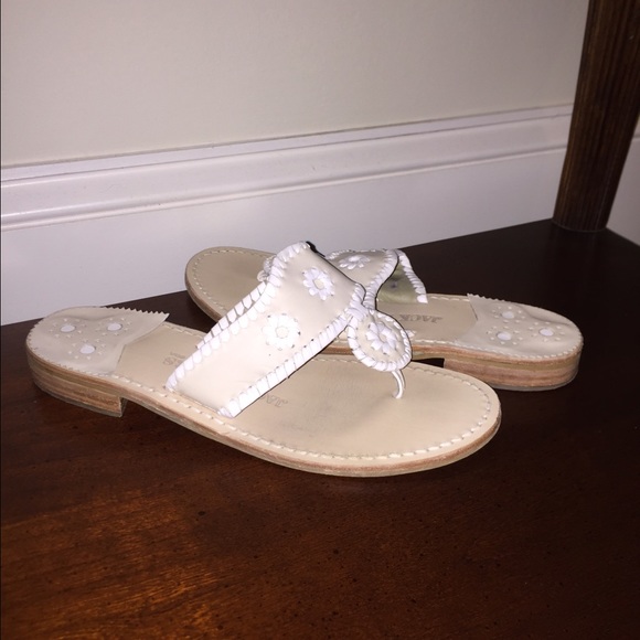 Authentic Jack Rogers Palm Beach Sandals in Bone