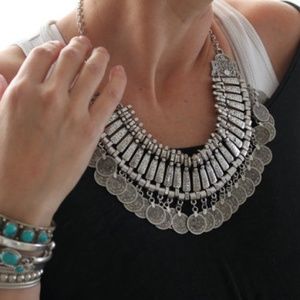 Boho Turkish coin necklace