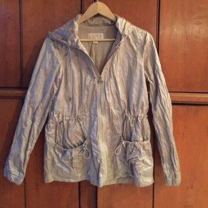 Michael Kors metallic brushed gold windbreaker.