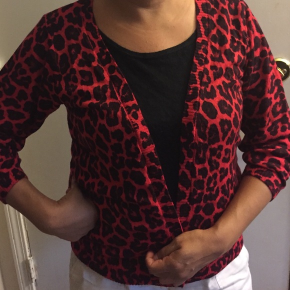 Red cheetah sweater