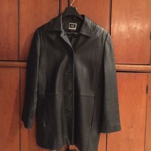 100% leather fully lined jacket-Anne Klein