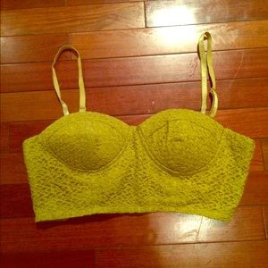 Safari Green Padded Crop Top NO TRADES