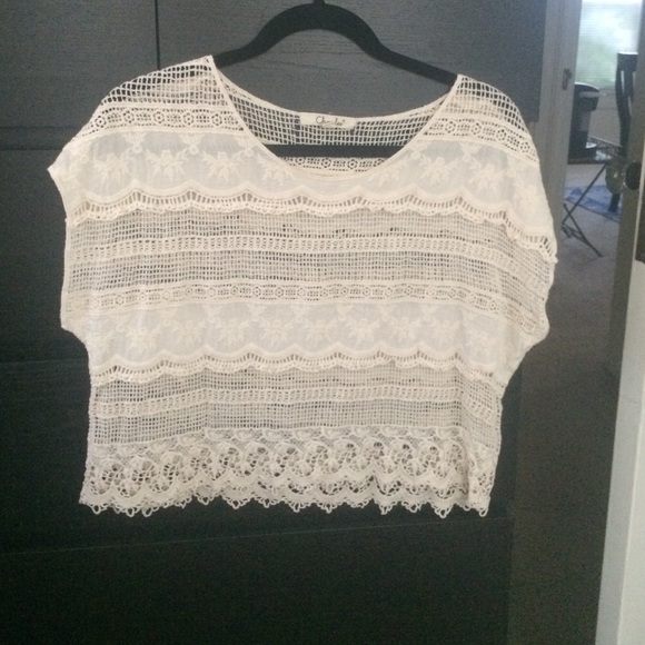 Crochet cream top