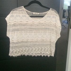 Crochet cream top