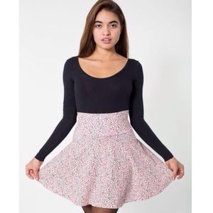 Floral Print Cotton Spandex Jersey Circle Skirt