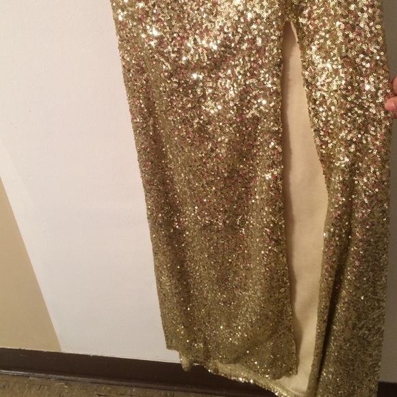 Sparkly Champagne Evening Dress - Picture 3 of 4