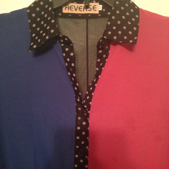 ***SOLD*** Colorblock Button Down - Picture 2 of 3
