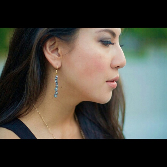 Pyrite drop earrings - Picture 1 of 3