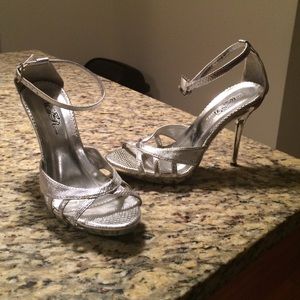Silver Strappy Dress Heels NO TRADES