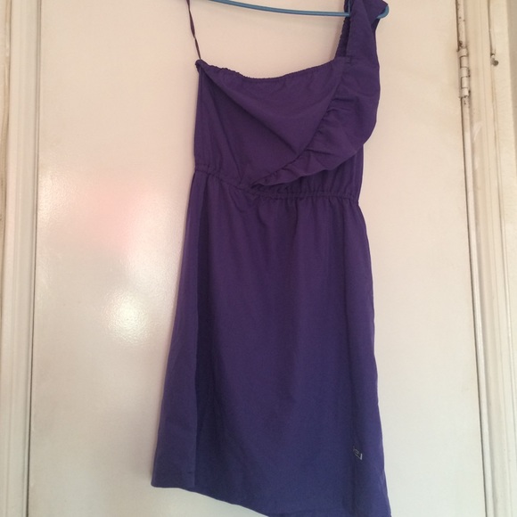 Blue off the shoulder Roxy dress