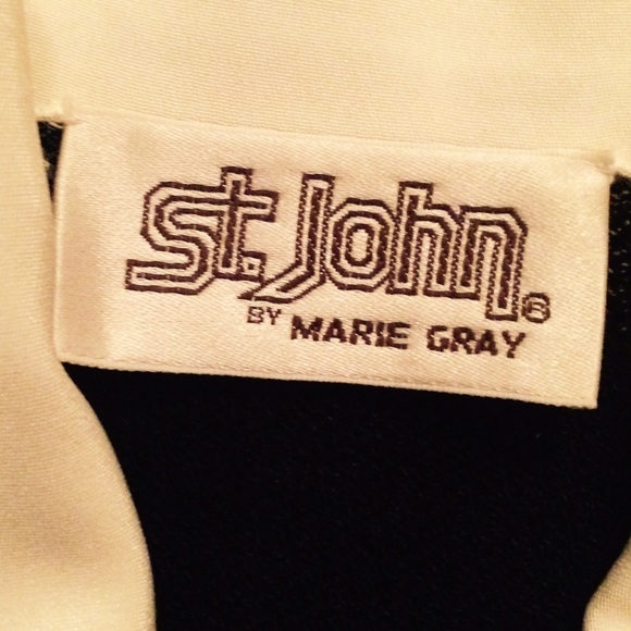 St. John business suit black with gold buttons - Picture 3 of 4