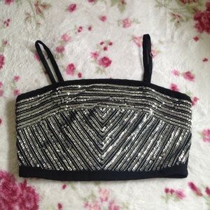 Bethany Mota Sequined Crop Tank