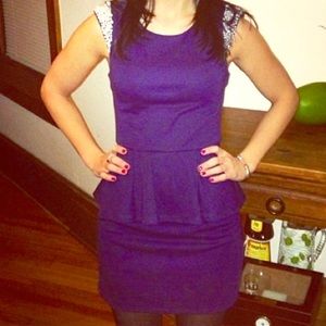 Purple dress with embellished details!