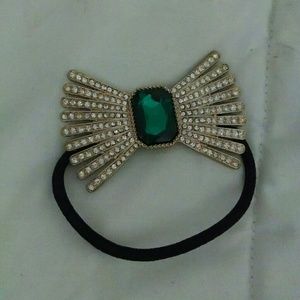 Crystal Bow Hair Tie