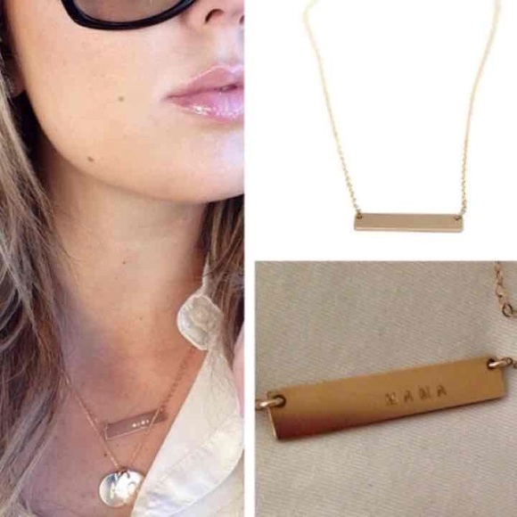 16 inch gold filled hand stamped "MAMA" necklace