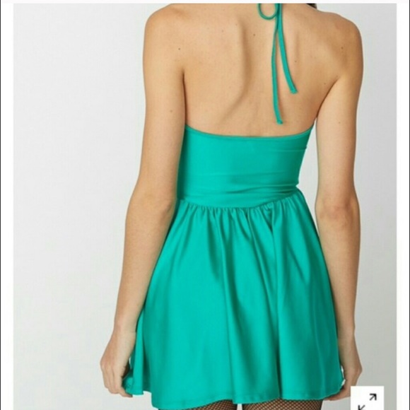 American Apparel Green Halter Dress