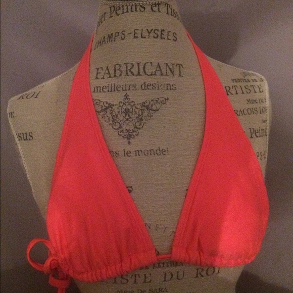 Neon pink bikini top