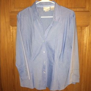Worthington Stretch Light Blue Dress Shirt 14