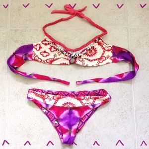 Maaji Tie Dye halter bikini swim set